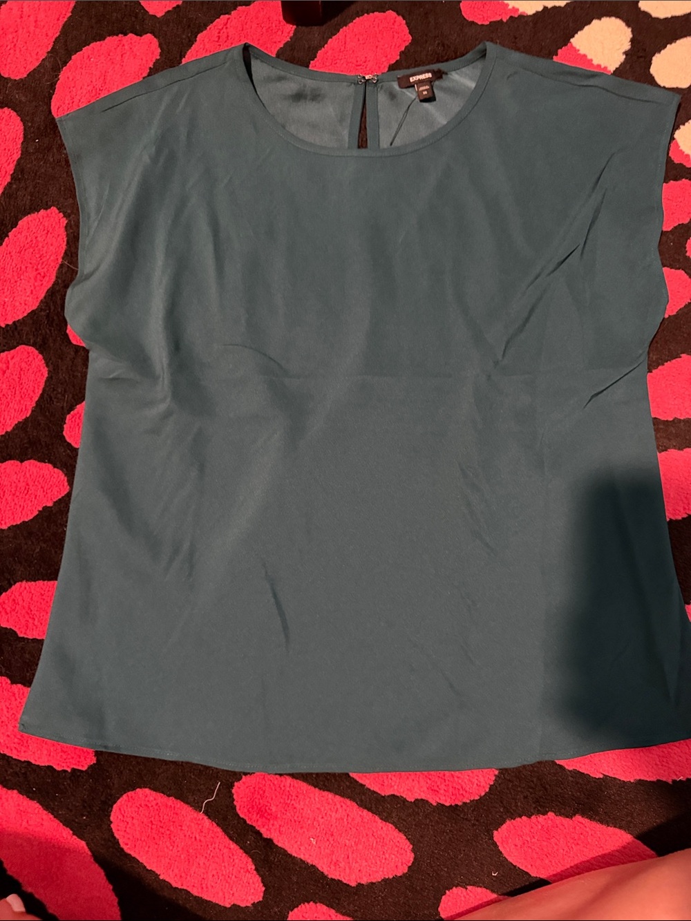 Express Teal Cap Sleeve Blouse